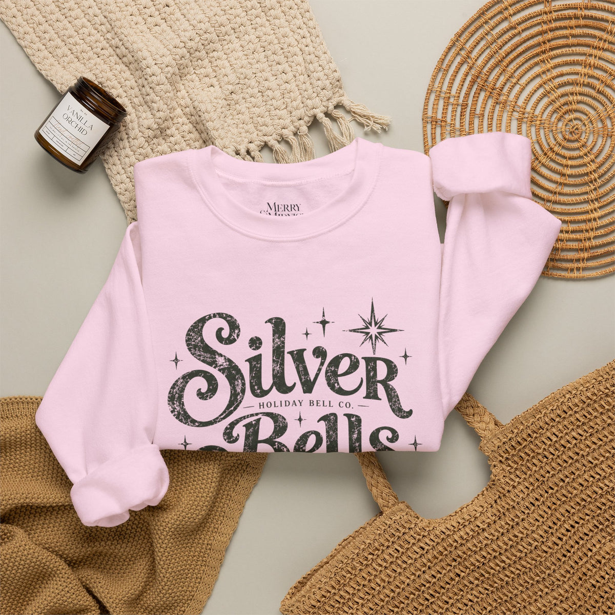Silver Bells Christmas Crewneck Sweatshirt