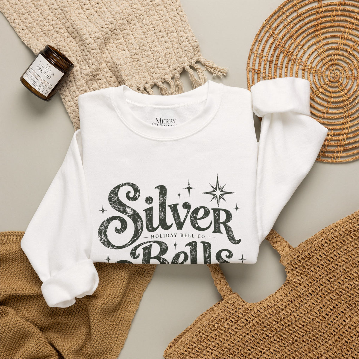 Silver Bells Christmas Crewneck Sweatshirt