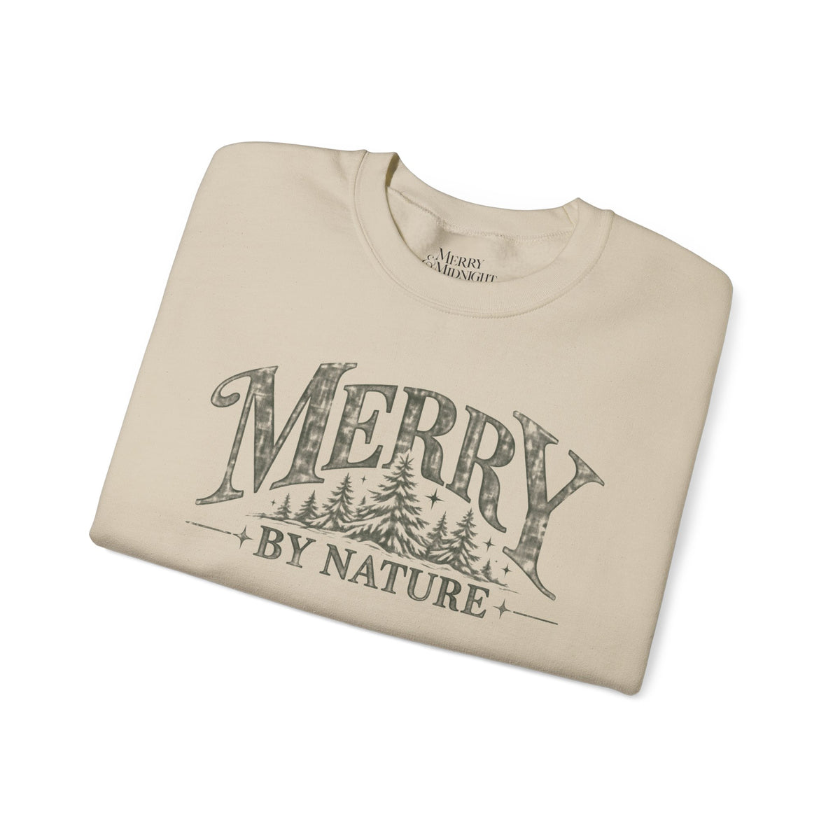 Merry by Nature Christmas Crewneck Sweatshirt