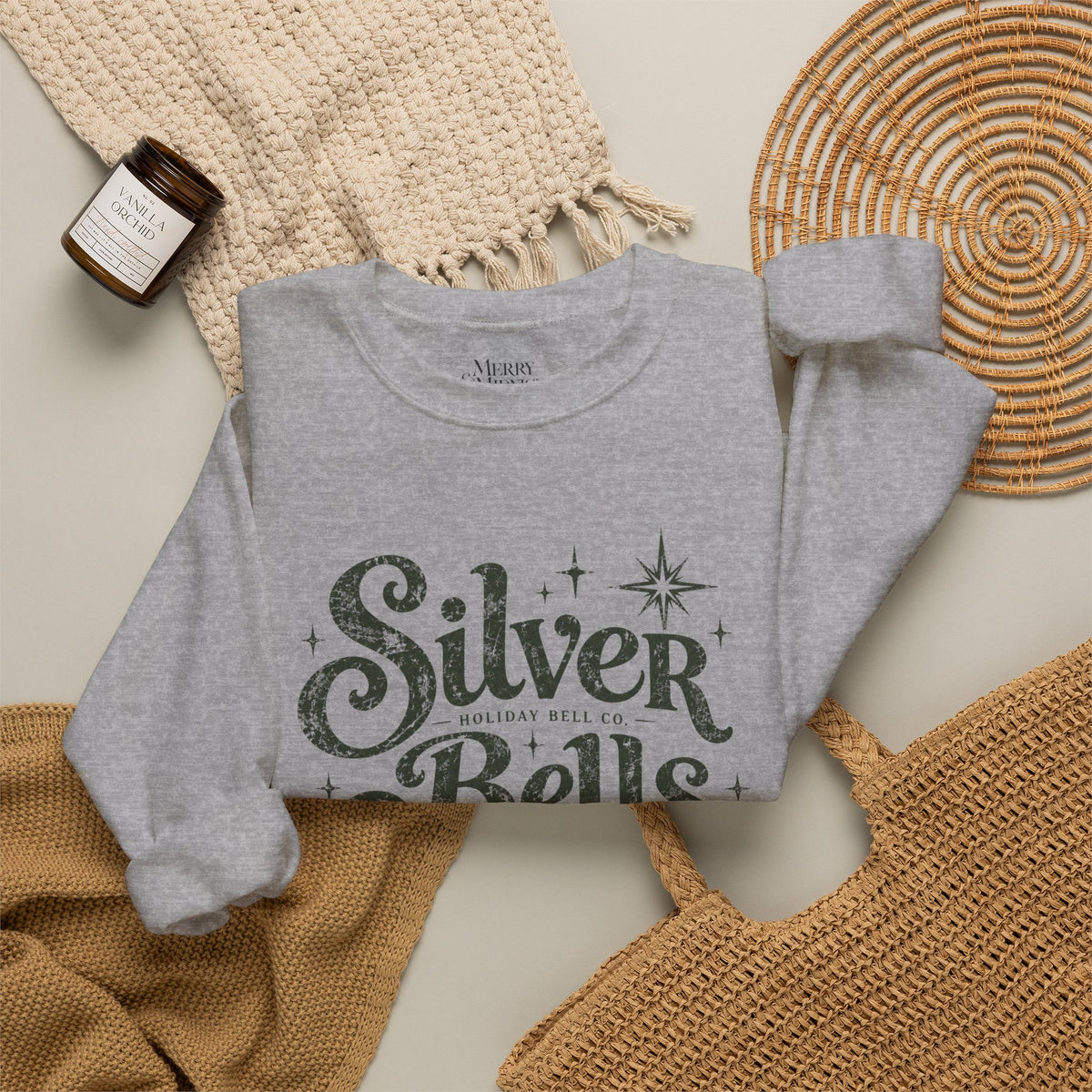 Silver Bells Christmas Crewneck Sweatshirt