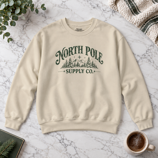 North Pole Supply Co. Christmas Crewneck Sweatshirt