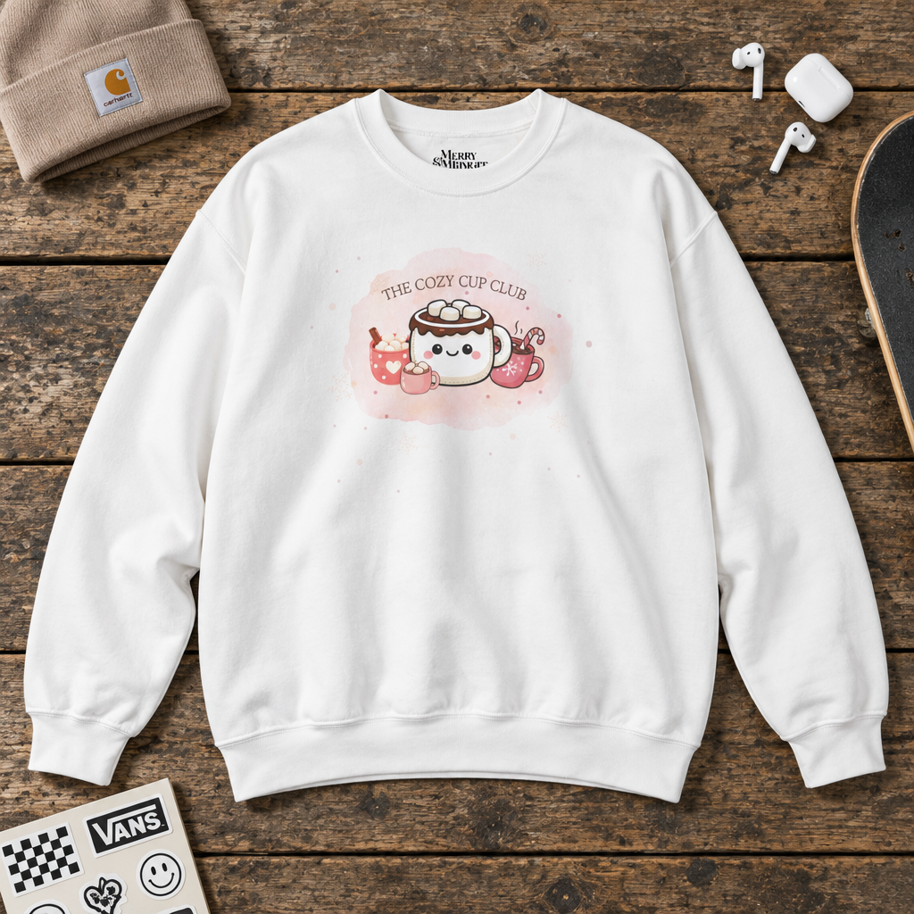 The Cozy Cup Club  Holiday Sweatshirt