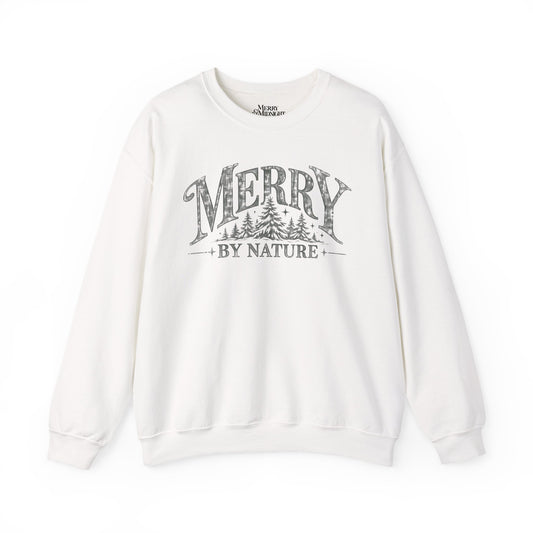 Merry by Nature Christmas Crewneck Sweatshirt